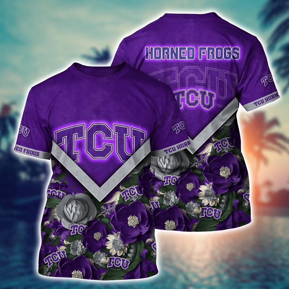NCAA TCU Horned Frogs 3D T-Shirt Champion Comfort Fashion For Sports Fans