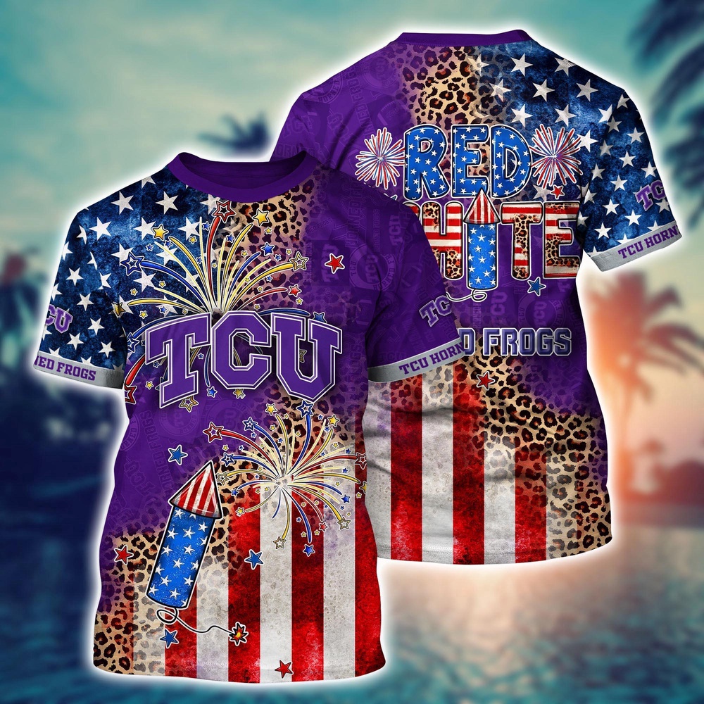 NCAA TCU Horned Frogs 3D T-Shirt Sleek Campus Style For Fans