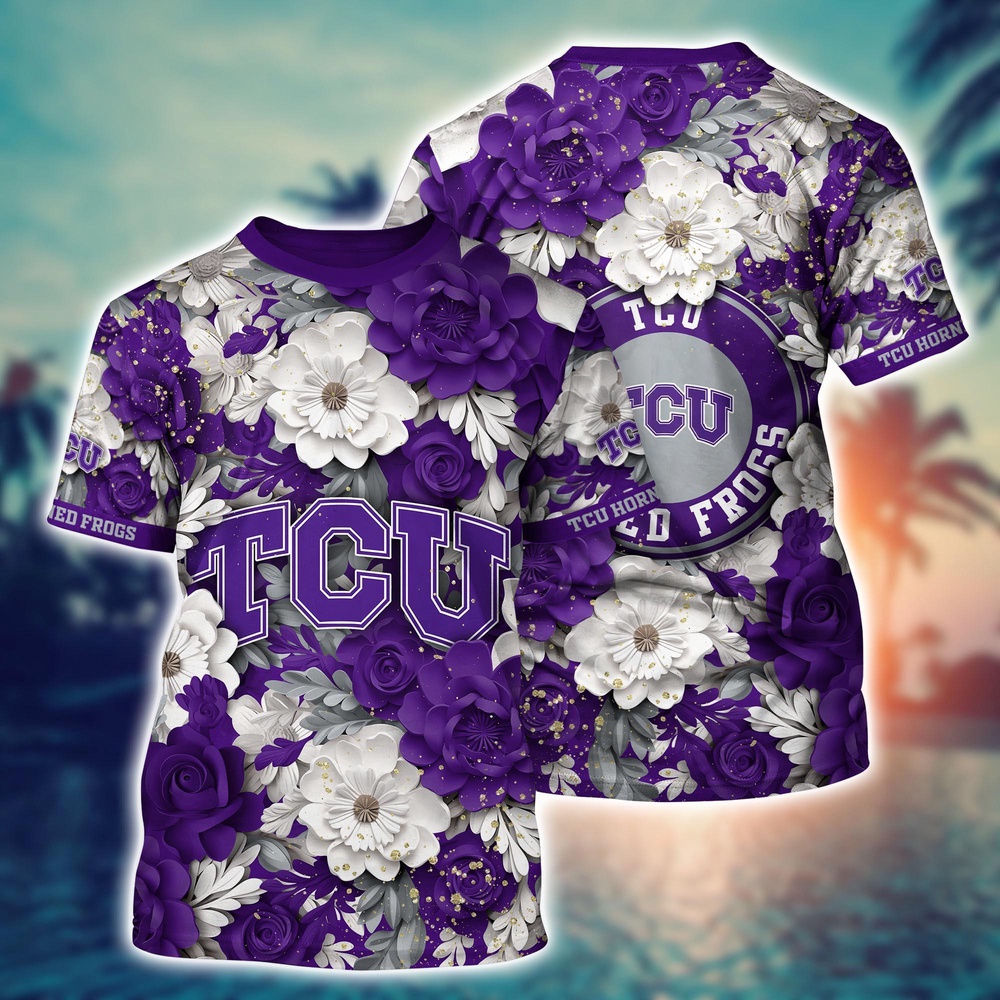 NCAA TCU Horned Frogs 3D T-Shirt Sleek Urban Bliss For Sports Fans
