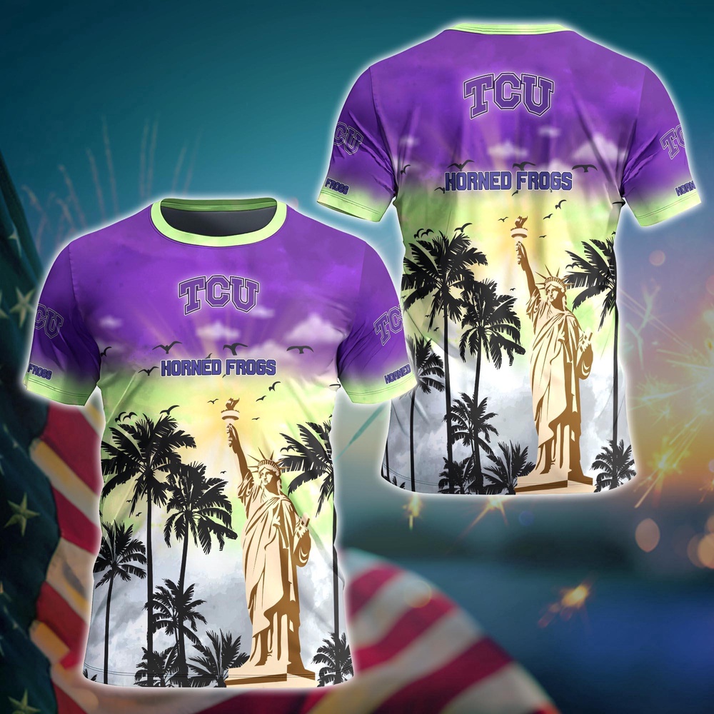 NCAA TCU Horned Frogs 3D T-Shirt Tee Parade For Fans