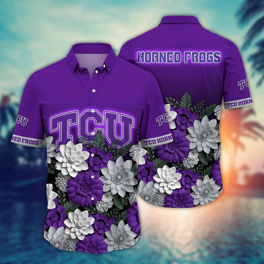 NCAA TCU Horned Frogs Hawaiian Shirt Cheer Chic Carnival For Fans NCAA TCU Horned Frogs Hawaiian Shirt Cheer Chic Carnival For Fans