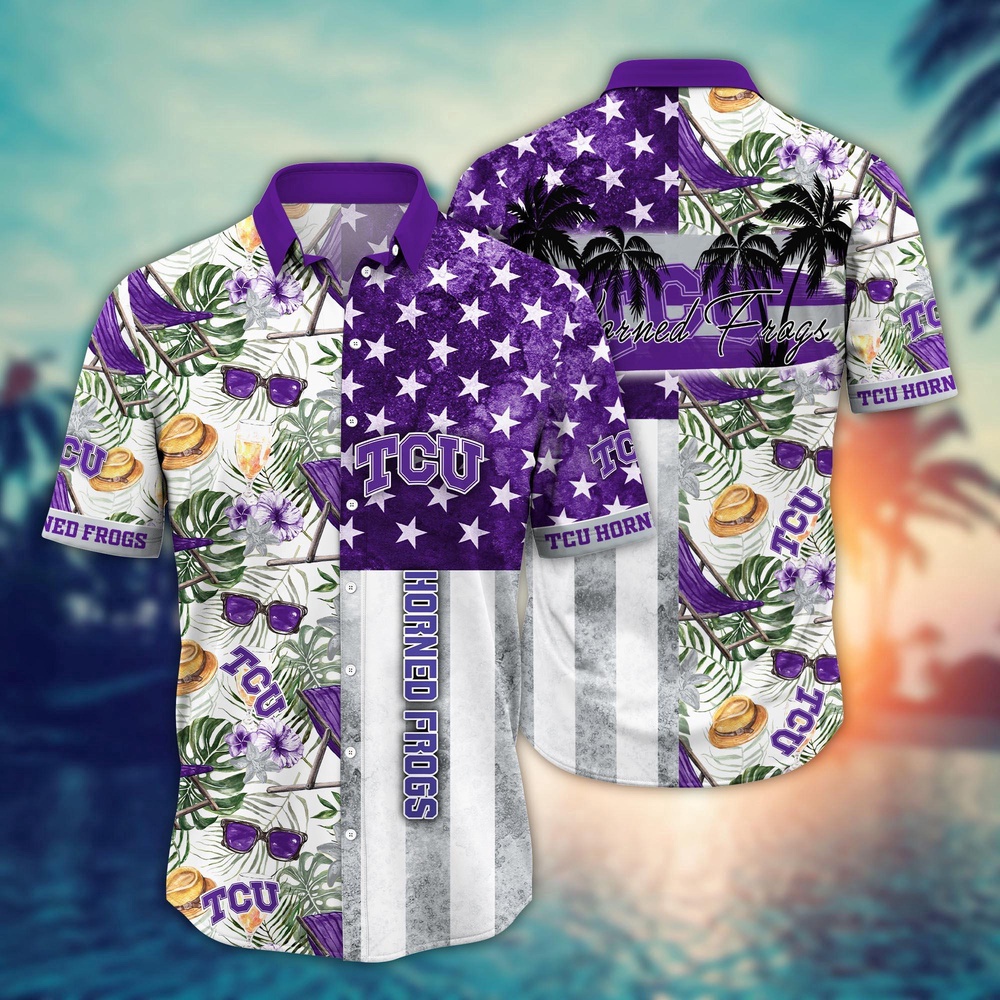 NCAA TCU Horned Frogs Hawaiian Shirt Spectator Style Gift For Fans NCAA TCU Horned Frogs Hawaiian Shirt Spectator Style Gift For Fans