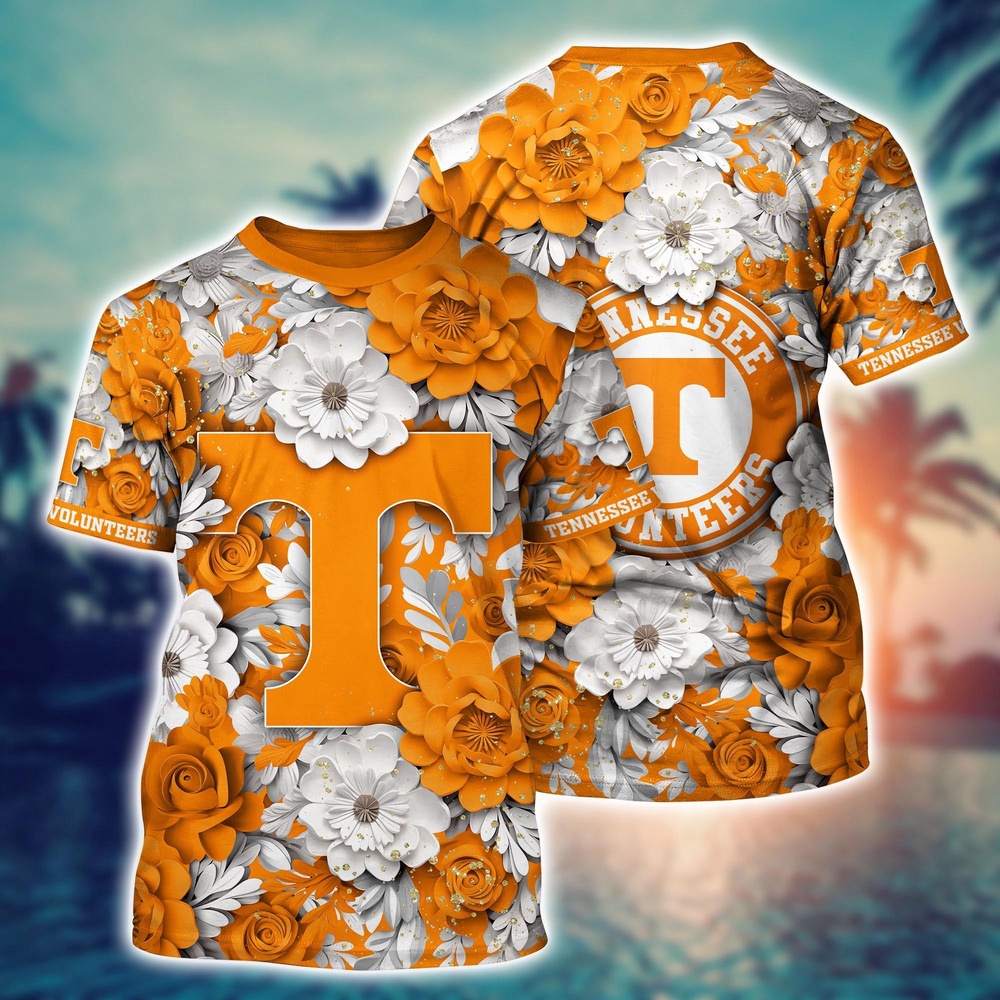 NCAA Tennessee Volunteers 3D T-Shirt Casual Elegance Blissful For Sports Fans