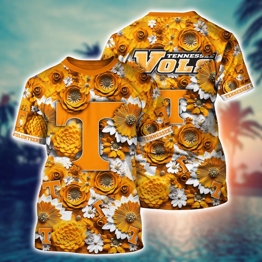 NCAA Tennessee Volunteers 3D T-Shirt Elegance in Motion For Sports Fans