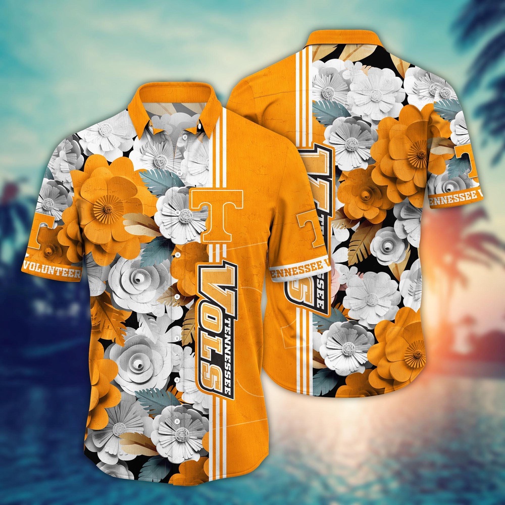 NCAA Tennessee Volunteers Hawaiian Shirt Blossom Bliss Cascade For Sports Fans NCAA Tennessee Volunteers Hawaiian Shirt Blossom Bliss Cascade For Sports Fans