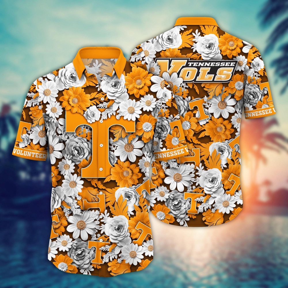 NCAA Tennessee Volunteers Hawaiian Shirt Breeze Through Bloom For Sports Fans NCAA Tennessee Volunteers Hawaiian Shirt Breeze Through Bloom For Sports Fans