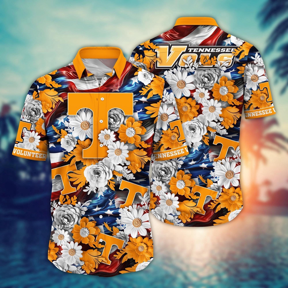 NCAA Tennessee Volunteers Hawaiian Shirt Campus Bloom Elegance Gift For Fans NCAA Tennessee Volunteers Hawaiian Shirt Campus Bloom Elegance Gift For Fans