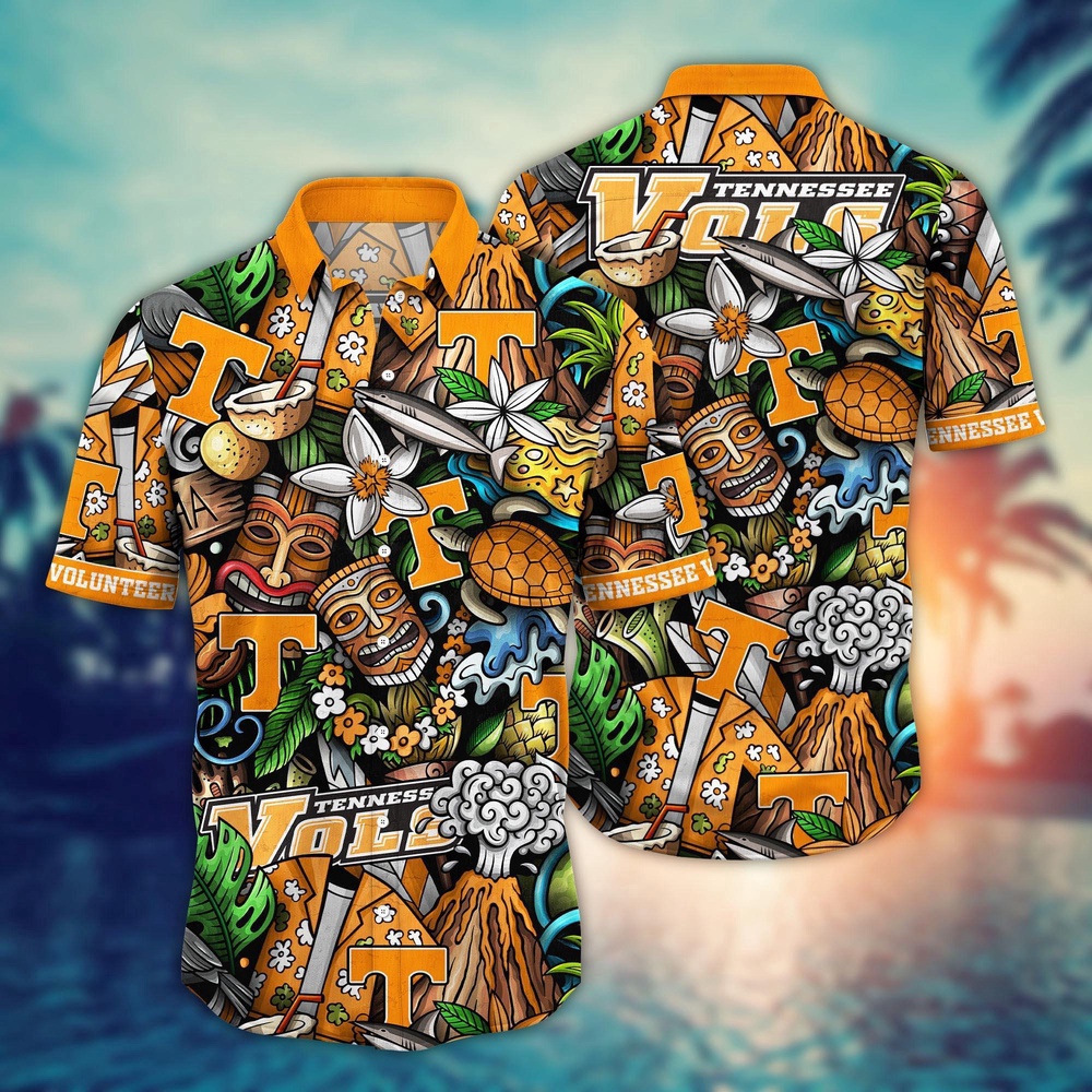 NCAA Tennessee Volunteers Hawaiian Shirt Campus Blossom Bliss Gift For Fans NCAA Tennessee Volunteers Hawaiian Shirt Campus Blossom Bliss Gift For Fans