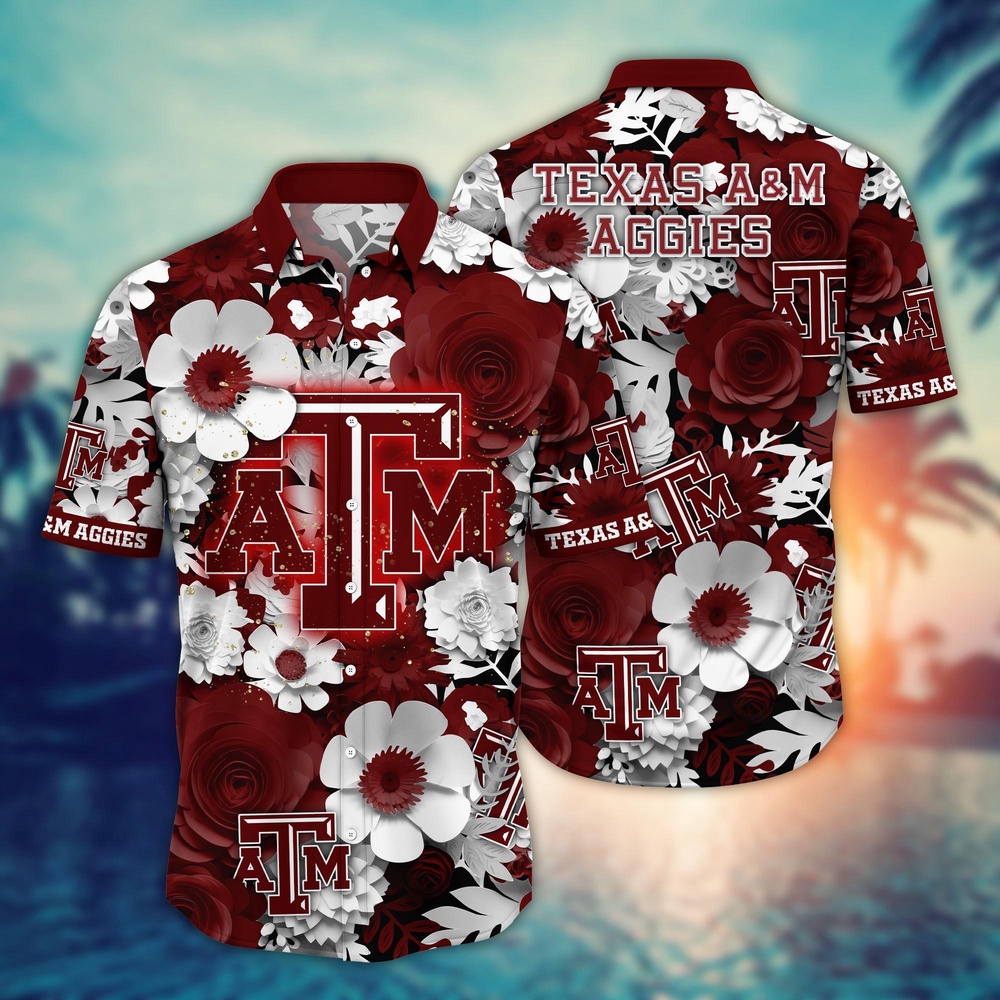 NCAA Texas A&M Aggies Hawaiian Shirt Tropic Tunes For Fans NCAA Texas A&M Aggies Hawaiian Shirt Tropic Tunes For Fans