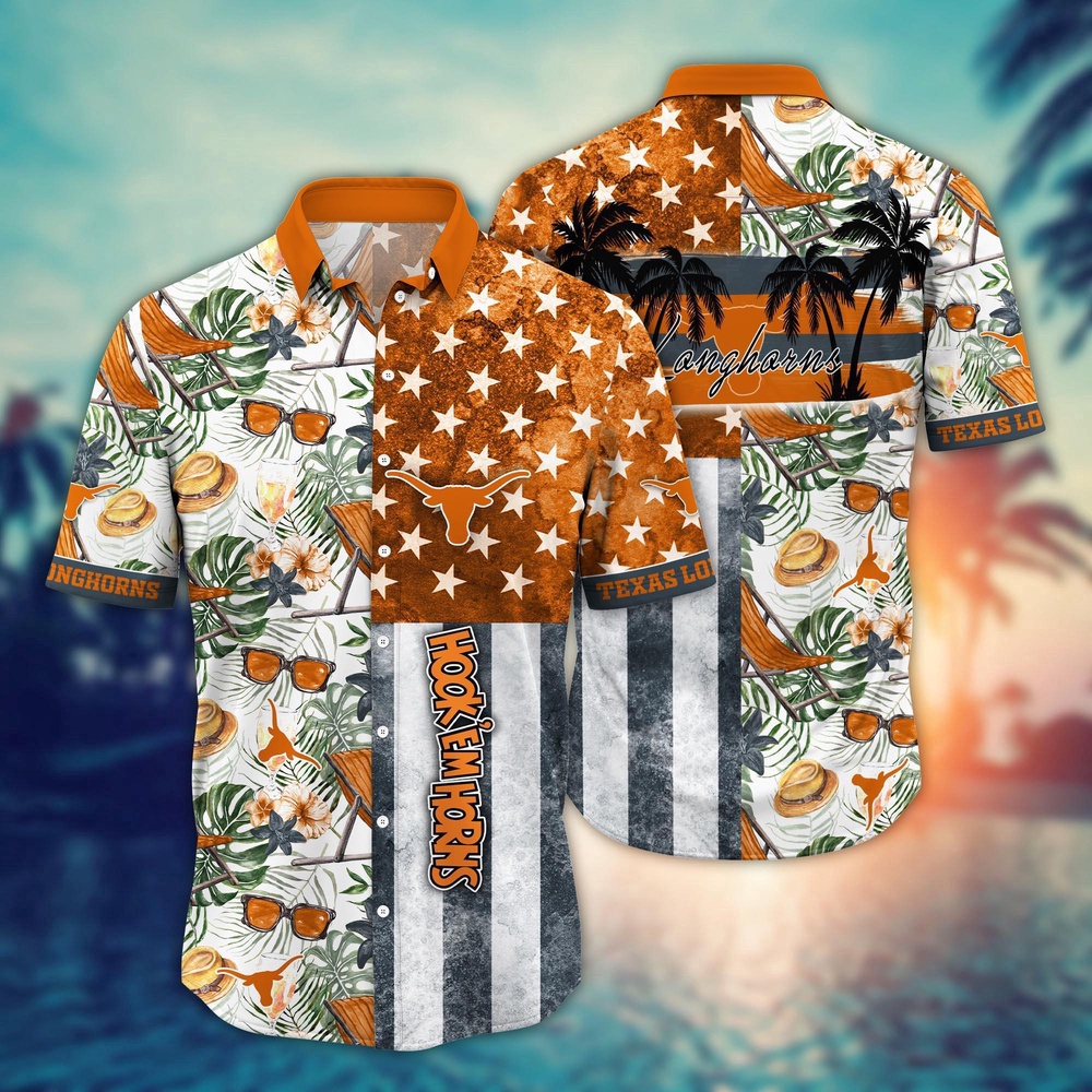 NCAA Texas Longhorns Hawaiian Shirt Glory Garden Gift For Fans NCAA Texas Longhorns Hawaiian Shirt Glory Garden Gift For Fans