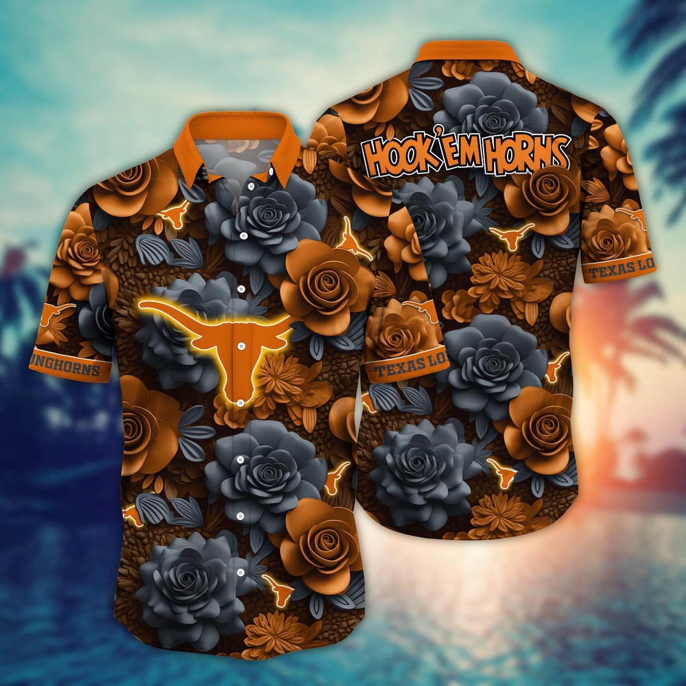 NCAA Texas Longhorns Hawaiian Shirt Sway In Style For Sports Fans NCAA Texas Longhorns Hawaiian Shirt Sway In Style For Sports Fans