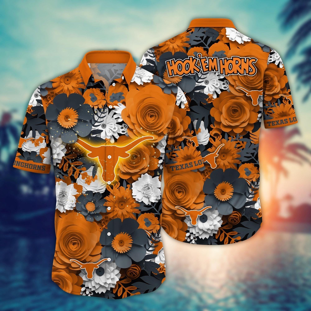 NCAA Texas Longhorns Hawaiian Shirt Tropic Tunes For Fans NCAA Texas Longhorns Hawaiian Shirt Tropic Tunes For Fans