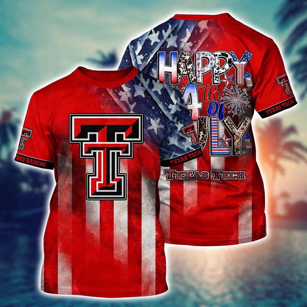 NCAA Texas Tech Red Raiders 3D T-Shirt Athletic Trends For Fans