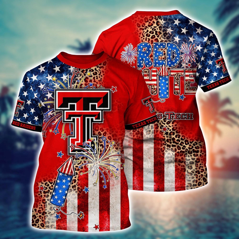 NCAA Texas Tech Red Raiders 3D T-Shirt Vogue Bliss For Fans