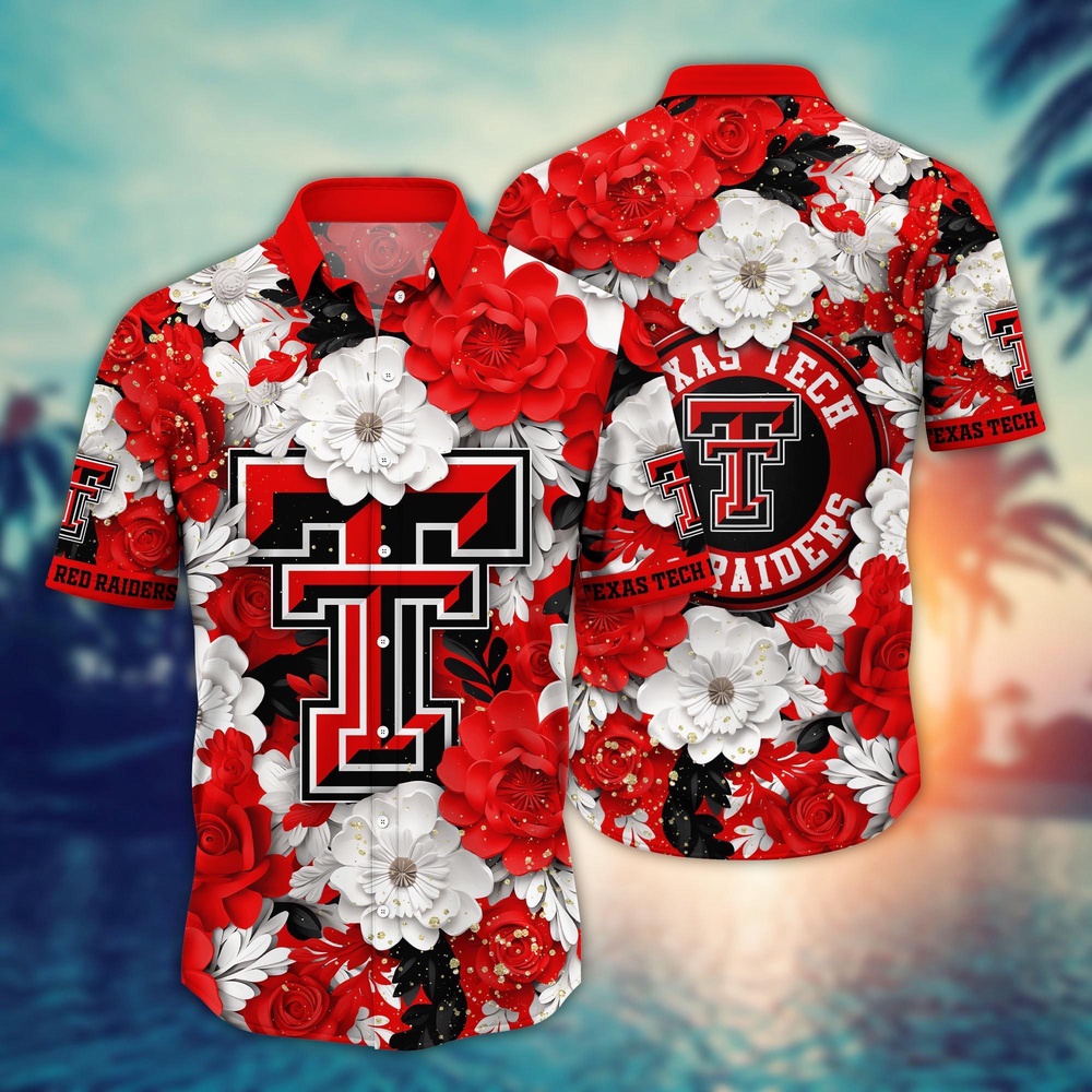 NCAA Texas Tech Red Raiders Hawaiian Shirt Floral Finesse Aloha Extravaganza For Fans NCAA Texas Tech Red Raiders Hawaiian Shirt Floral Finesse Aloha Extravaganza For Fans