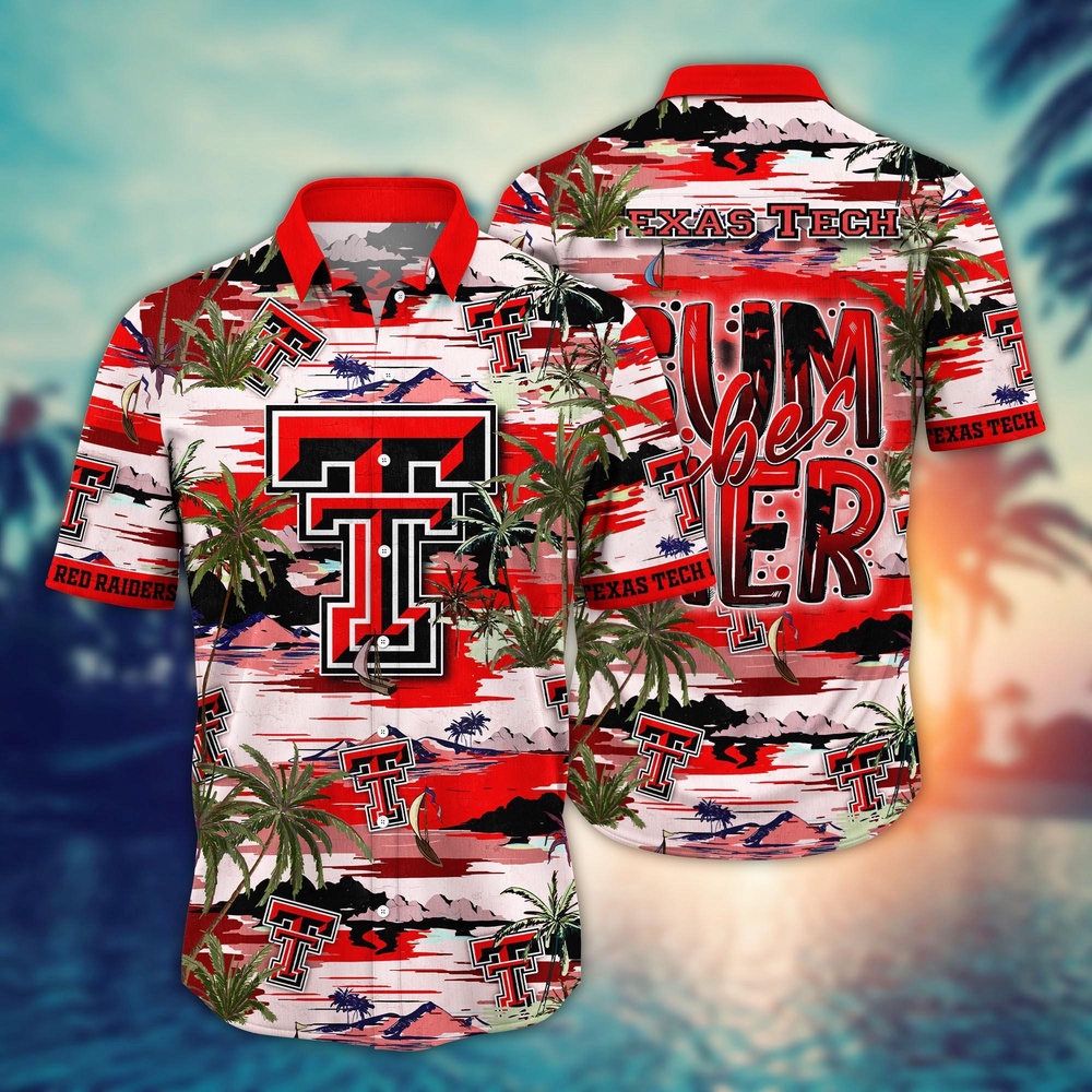 NCAA Texas Tech Red Raiders Hawaiian Shirt Palm Tree Paradise For Sports Fans NCAA Texas Tech Red Raiders Hawaiian Shirt Palm Tree Paradise For Sports Fans
