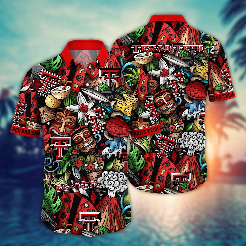 NCAA Texas Tech Red Raiders Hawaiian Shirt Sizzling Spirit Gift For Fans NCAA Texas Tech Red Raiders Hawaiian Shirt Sizzling Spirit Gift For Fans