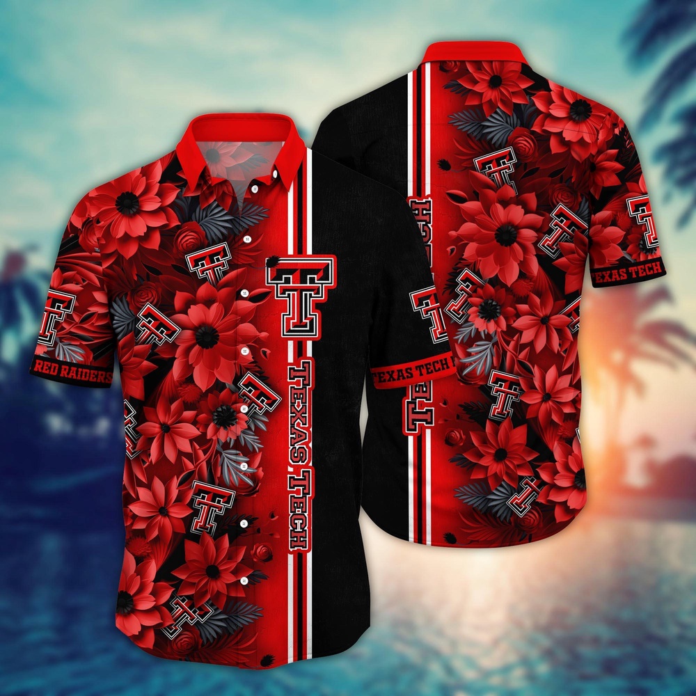 NCAA Texas Tech Red Raiders Hawaiian Shirt Victory Vibes Aloha Twist For Fans NCAA Texas Tech Red Raiders Hawaiian Shirt Victory Vibes Aloha Twist For Fans