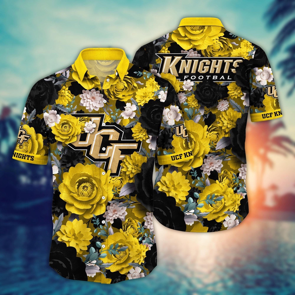 NCAA UCF Knights Hawaiian Shirt Champion Bloom Parade For Fans NCAA UCF Knights Hawaiian Shirt Champion Bloom Parade For Fans