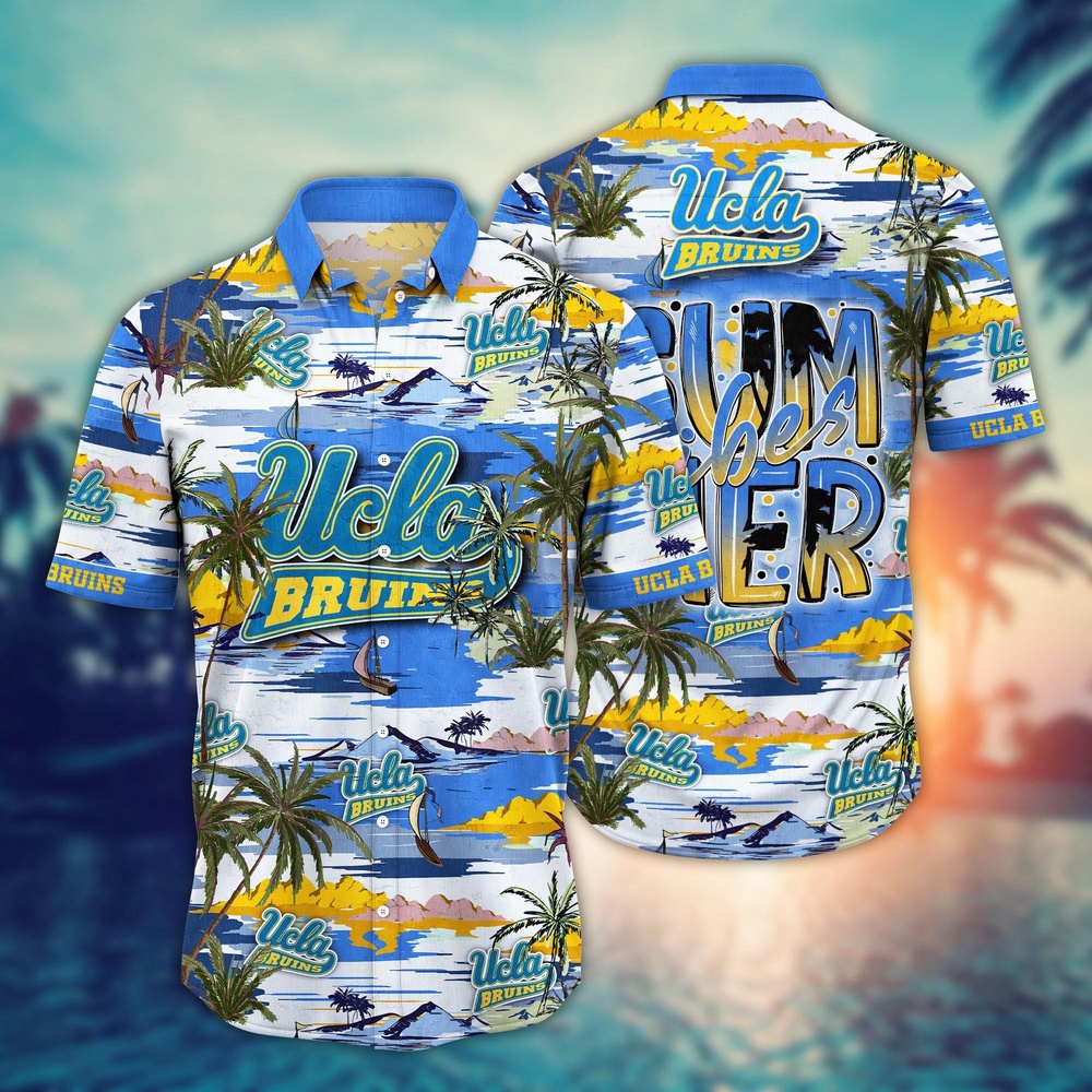 NCAA UCLA Bruins Hawaiian Shirt Palm Tree Paradise For Sports Fans NCAA UCLA Bruins Hawaiian Shirt Palm Tree Paradise For Sports Fans