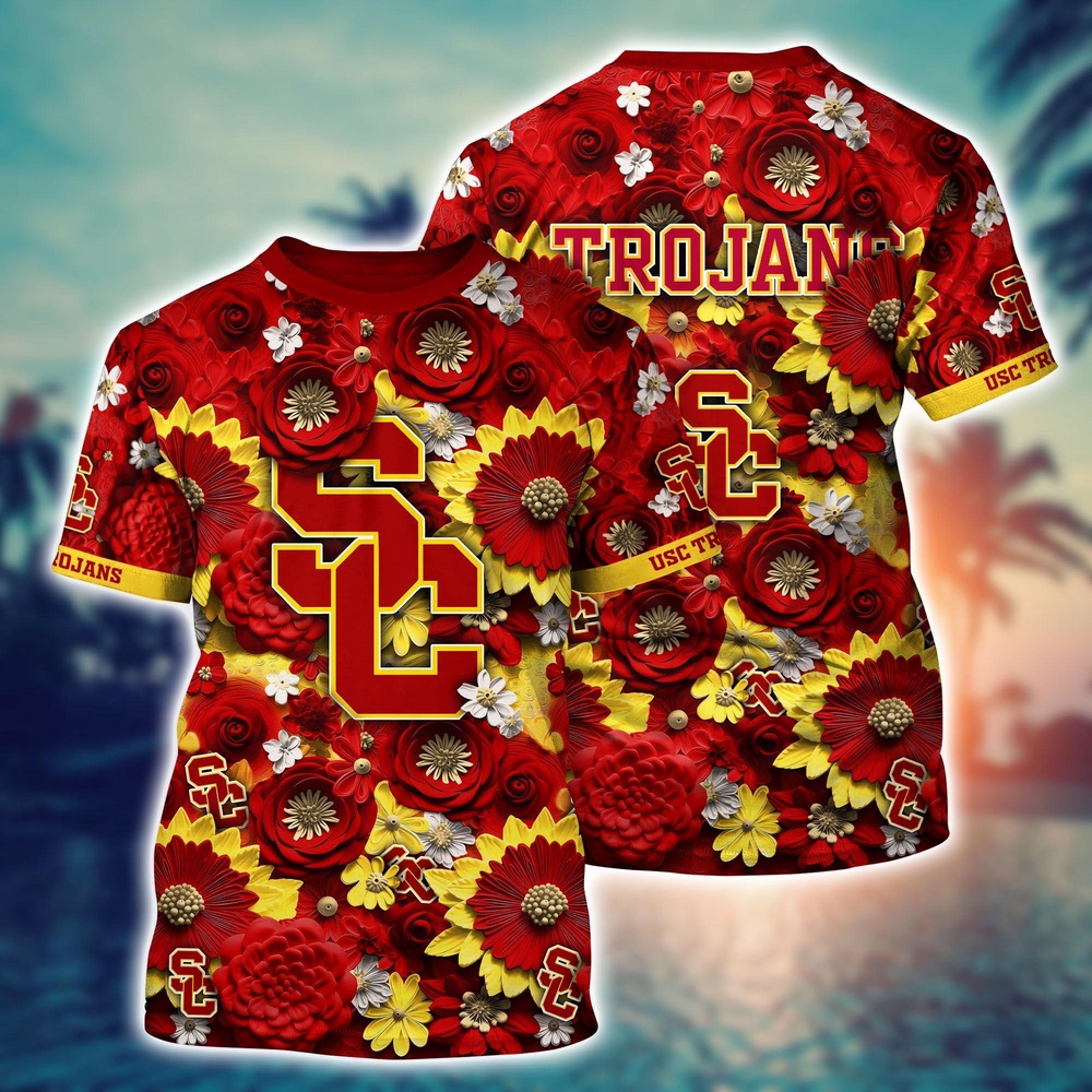 NCAA USC Trojans 3D T-Shirt Athletic Aura Trends For Sports Fans NCAA USC Trojans 3D T-Shirt Athletic Aura Trends For Sports Fans