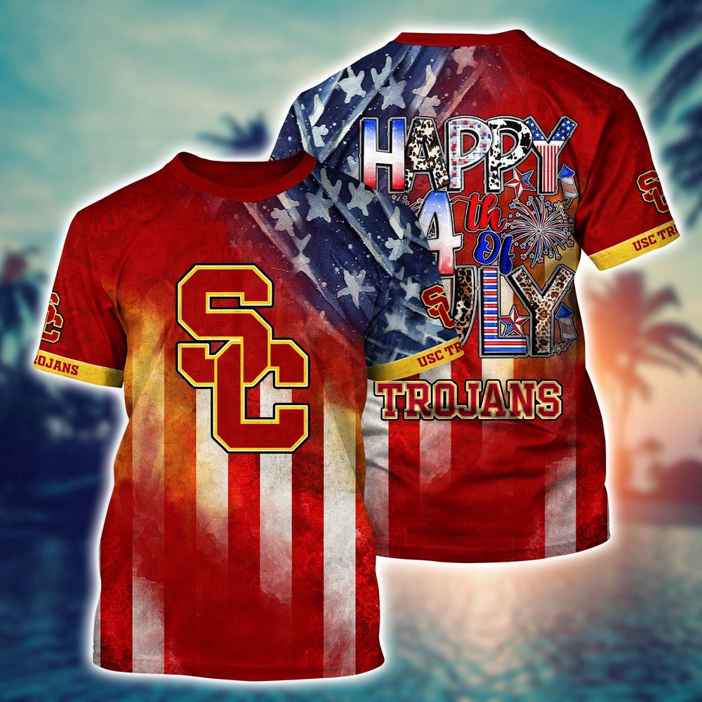 NCAA USC Trojans 3D T-Shirt Champion Comfort For Fans NCAA USC Trojans 3D T-Shirt Champion Comfort For Fans
