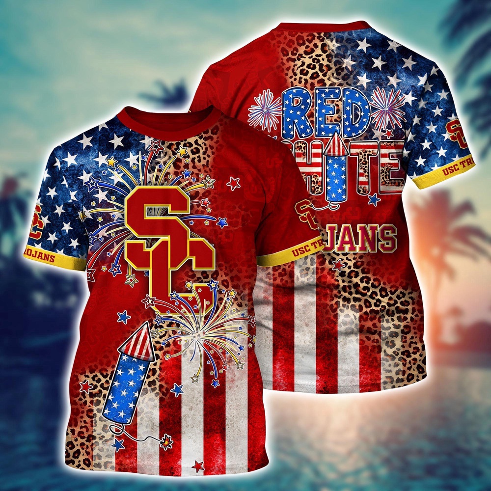 NCAA USC Trojans 3D T-Shirt Sleek Campus Style For Fans NCAA USC Trojans 3D T-Shirt Sleek Campus Style For Fans