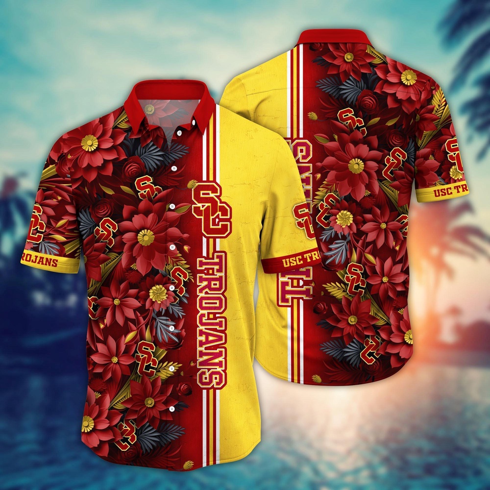 NCAA USC Trojans Hawaiian Shirt Fan Frenzy Aloha Fiesta For Fans NCAA USC Trojans Hawaiian Shirt Fan Frenzy Aloha Fiesta For Fans