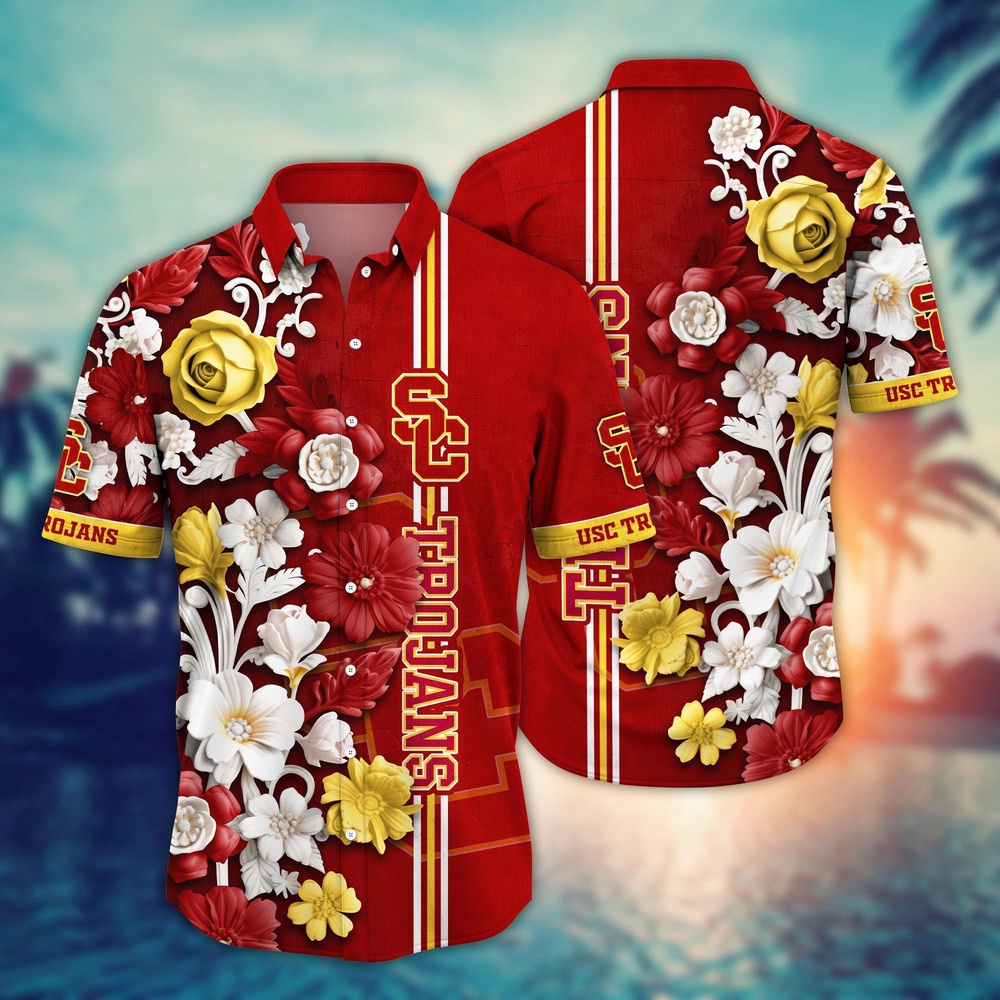 NCAA USC Trojans Hawaiian Shirt Fusion Delight For Sports Fans NCAA USC Trojans Hawaiian Shirt Fusion Delight For Sports Fans