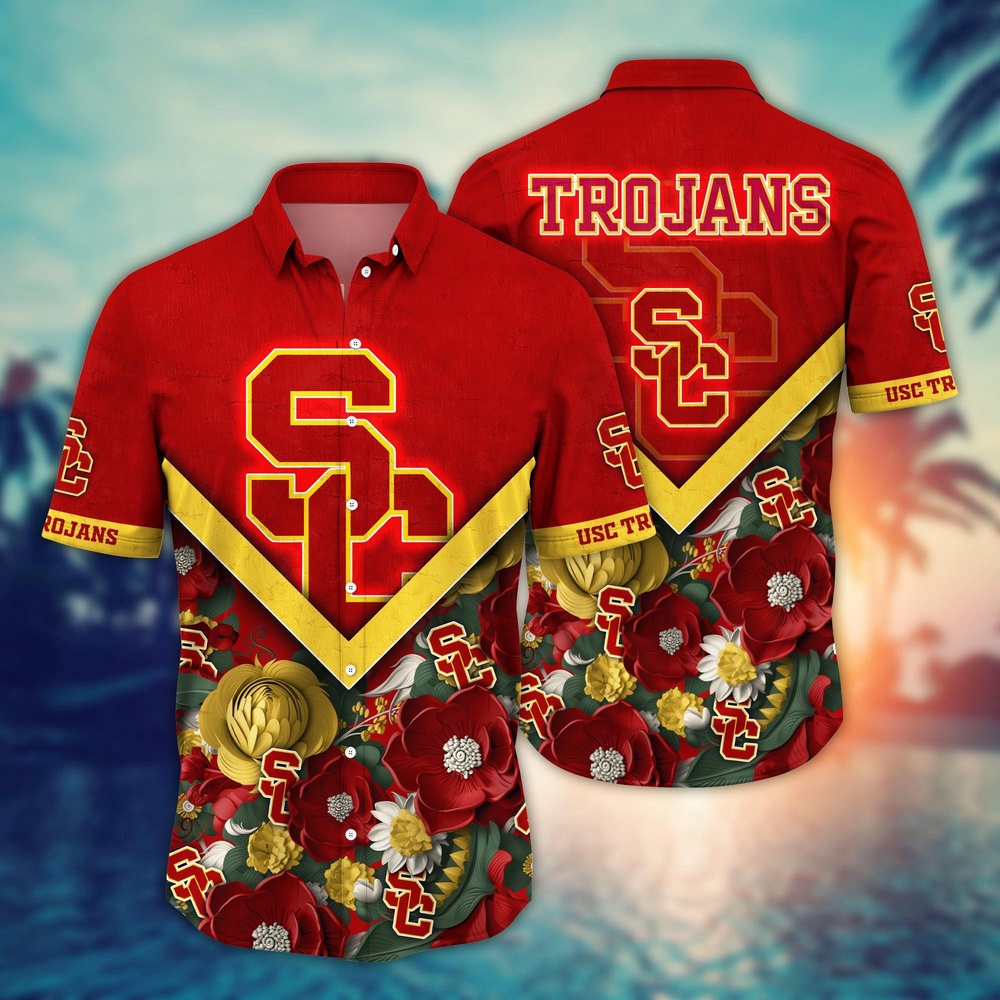 NCAA USC Trojans Hawaiian Shirt Tropic Twist For Fans NCAA USC Trojans Hawaiian Shirt Tropic Twist For Fans