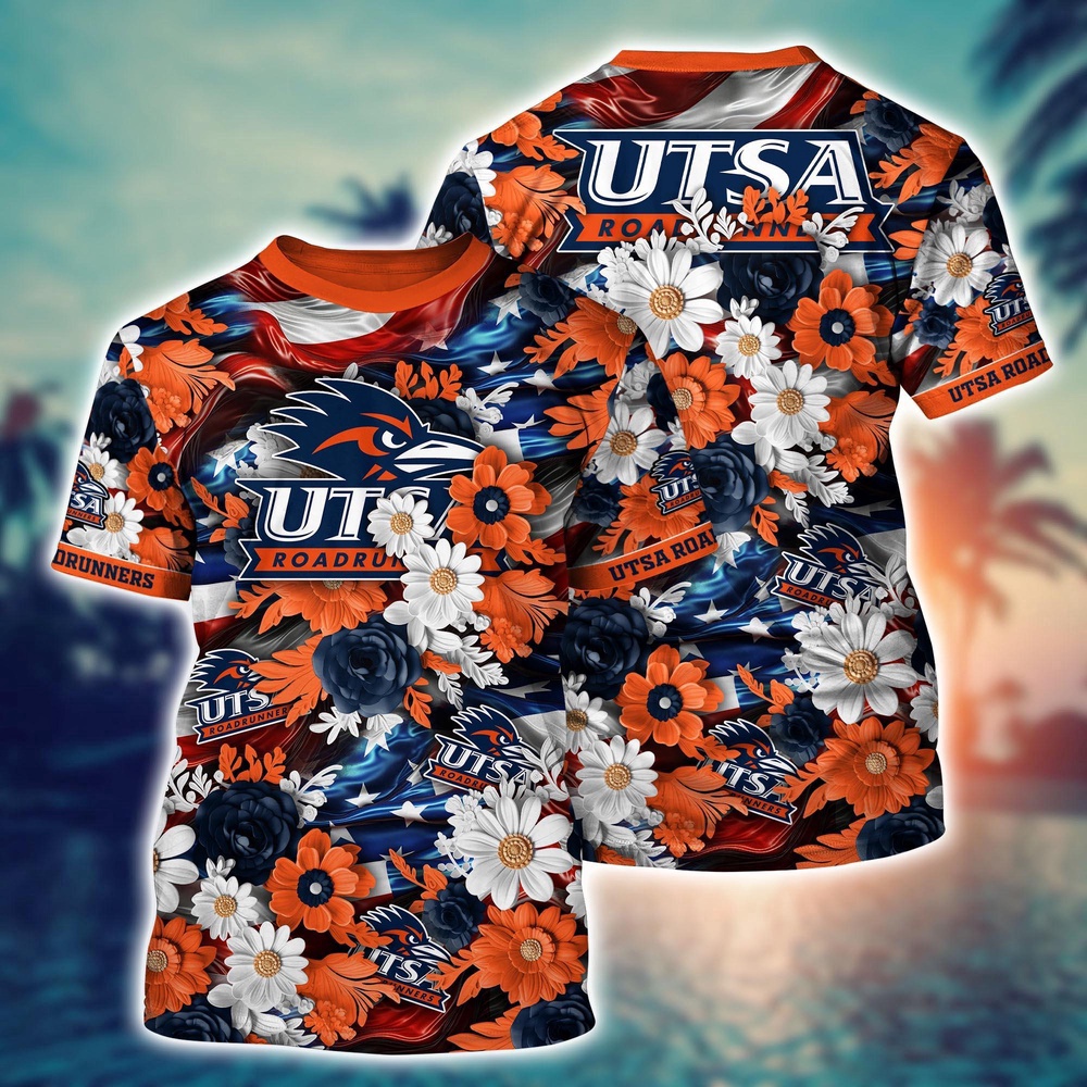 NCAA UTSA Roadrunners 3D T-Shirt Signature Bliss For Fans NCAA UTSA Roadrunners 3D T-Shirt Signature Bliss For Fans