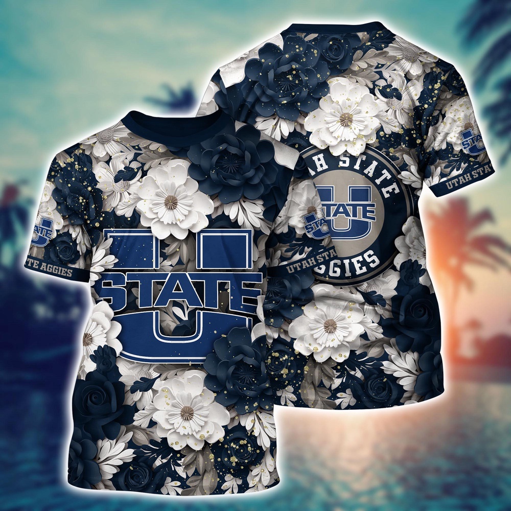 NCAA Utah State Aggies 3D T-Shirt Elegance In Style For Sports Fans NCAA Utah State Aggies 3D T-Shirt Elegance In Style For Sports Fans
