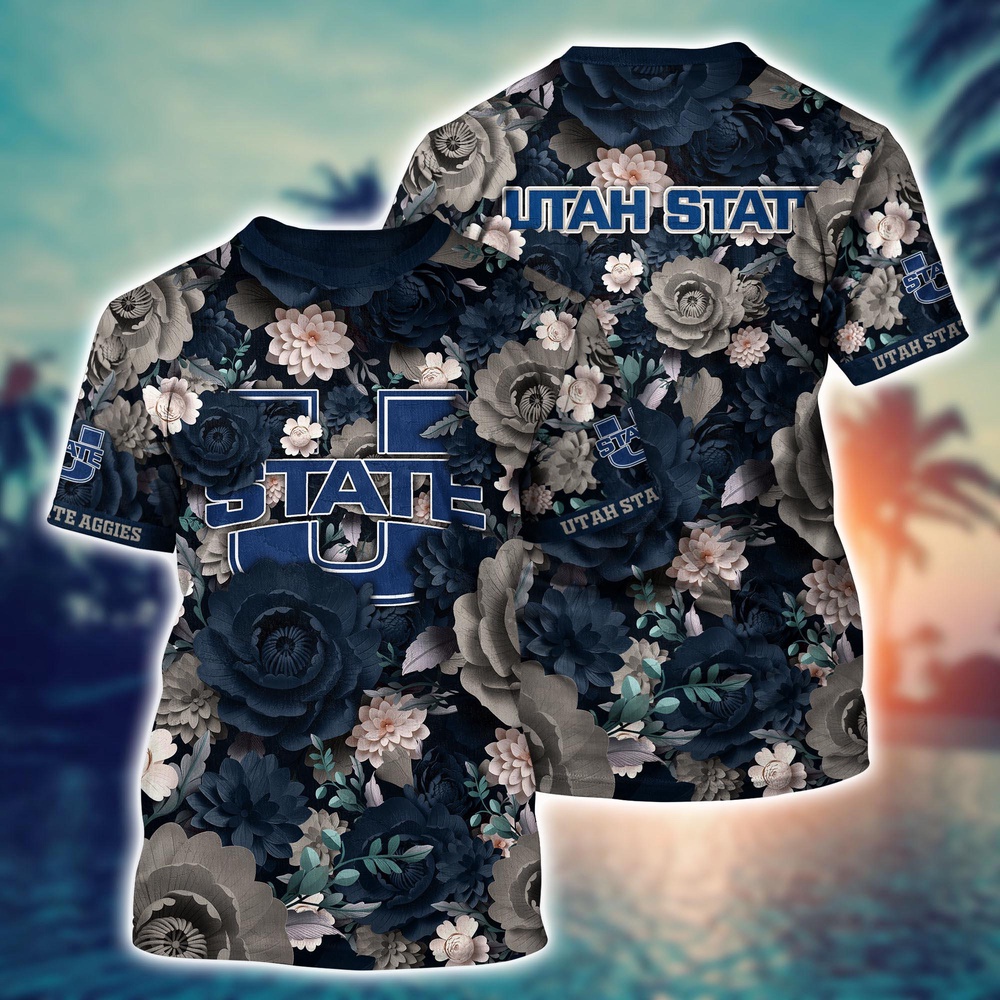 NCAA Utah State Aggies 3D T-Shirt Sleek Layers Of Bliss For Sports Fans NCAA Utah State Aggies 3D T-Shirt Sleek Layers Of Bliss For Sports Fans