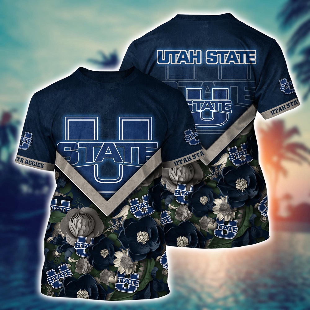 NCAA Utah State Aggies 3D T-Shirt Sporty Elegance Bliss For Sports Fans NCAA Utah State Aggies 3D T-Shirt Sporty Elegance Bliss For Sports Fans
