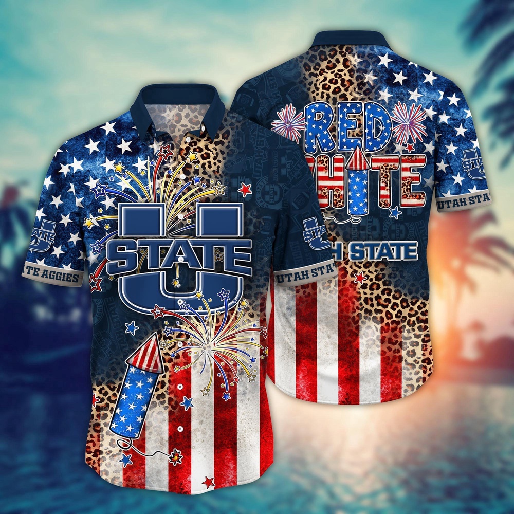 NCAA Utah State Aggies Hawaiian Shirt Aloha All Star Style Gift For Fans NCAA Utah State Aggies Hawaiian Shirt Aloha All Star Style Gift For Fans
