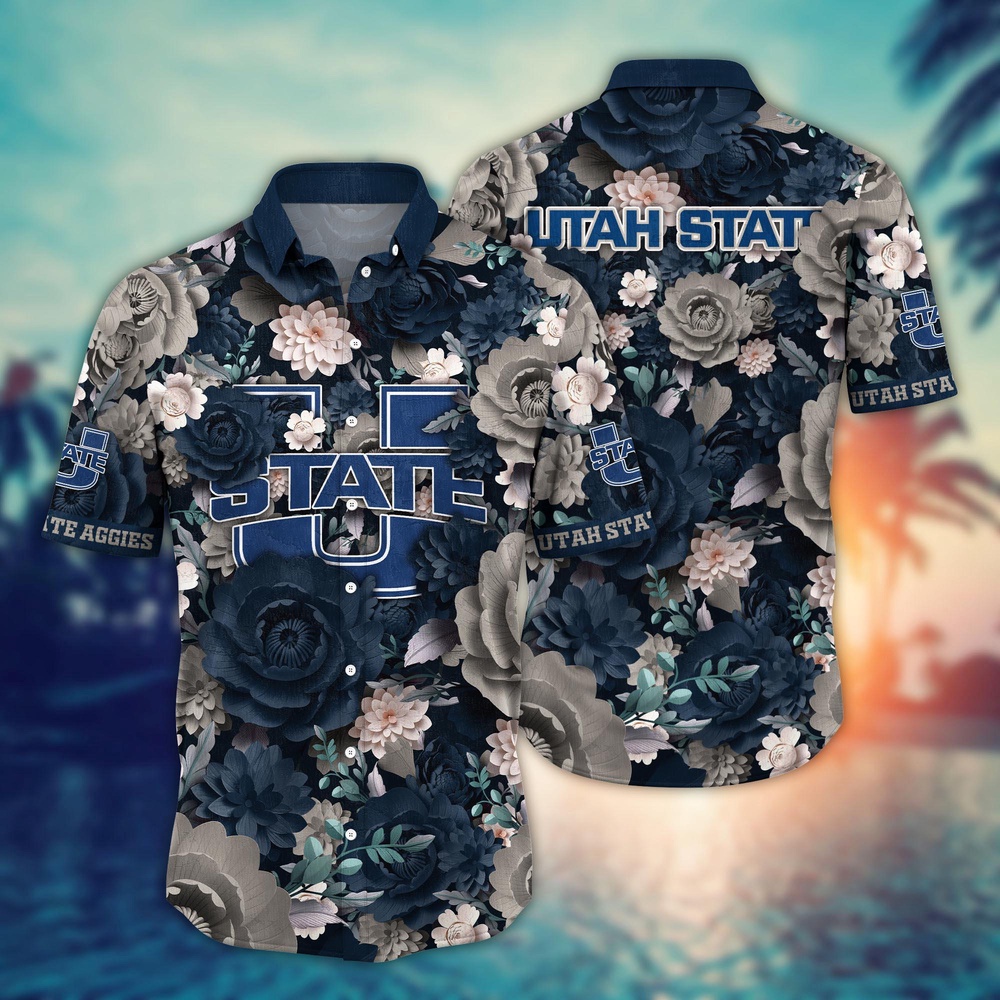NCAA Utah State Aggies Hawaiian Shirt Champion Elegance For Fans NCAA Utah State Aggies Hawaiian Shirt Champion Elegance For Fans