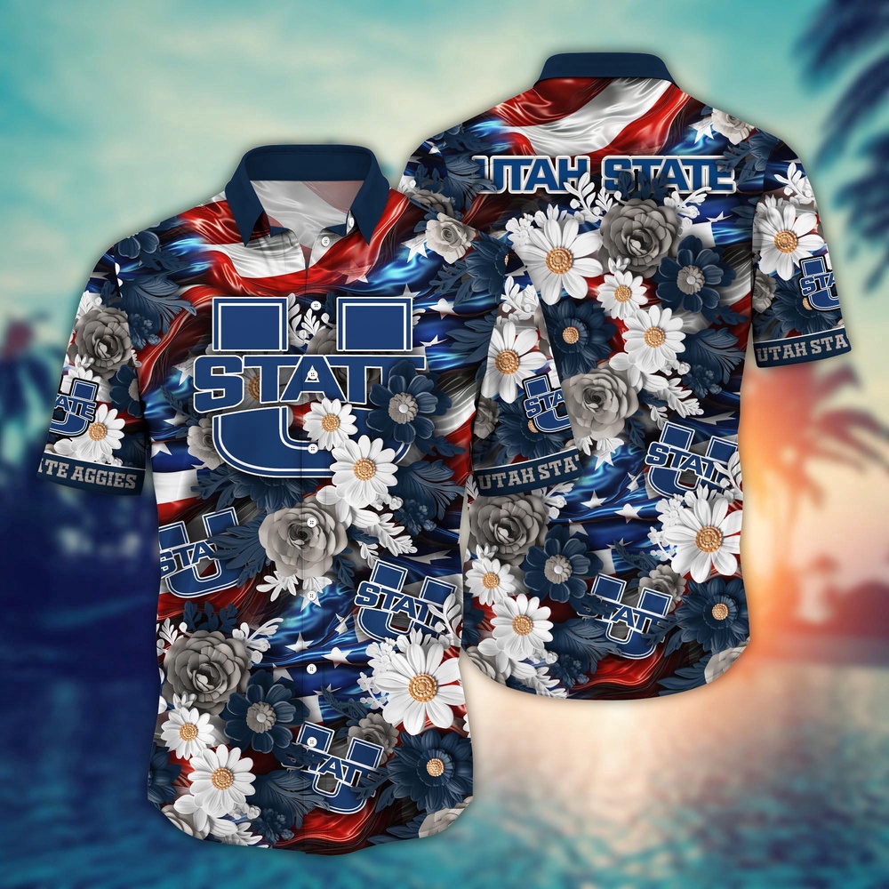 NCAA Utah State Aggies Hawaiian Shirt Victorious Vibes Gift For Fans NCAA Utah State Aggies Hawaiian Shirt Victorious Vibes Gift For Fans