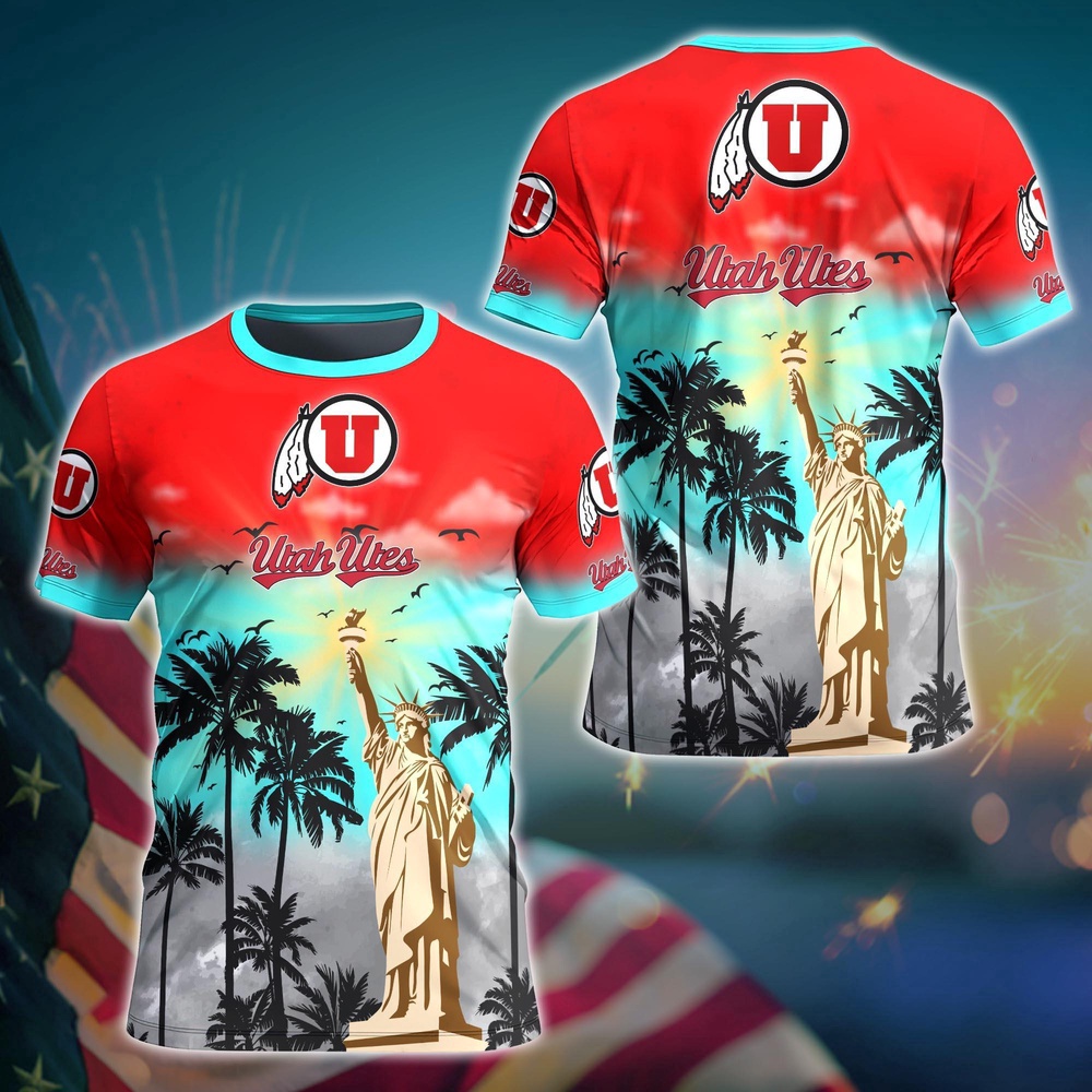 NCAA Utah Utes 3D T-Shirt Chic Campus Vibes Magic For Fans NCAA Utah Utes 3D T-Shirt Chic Campus Vibes Magic For Fans