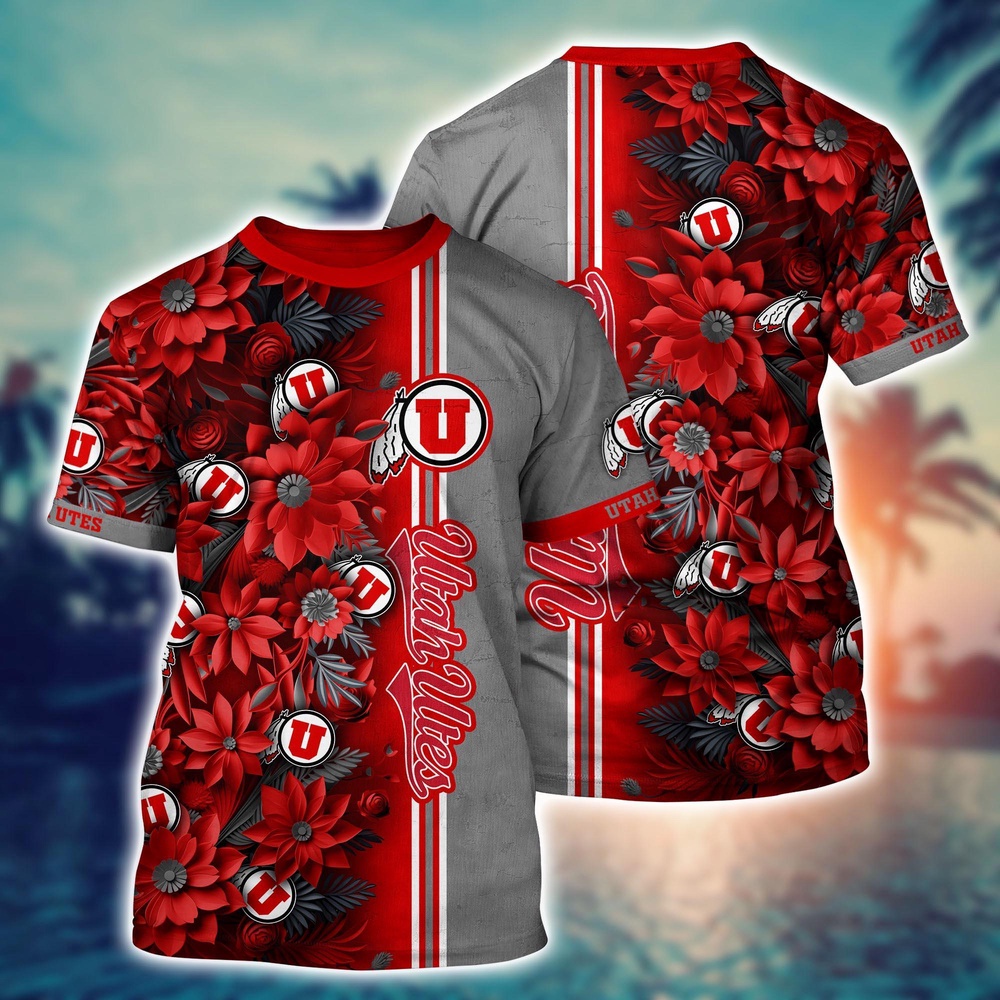 NCAA Utah Utes 3D T-Shirt Fashion Fusion Bliss For Sports Fans NCAA Utah Utes 3D T-Shirt Fashion Fusion Bliss For Sports Fans