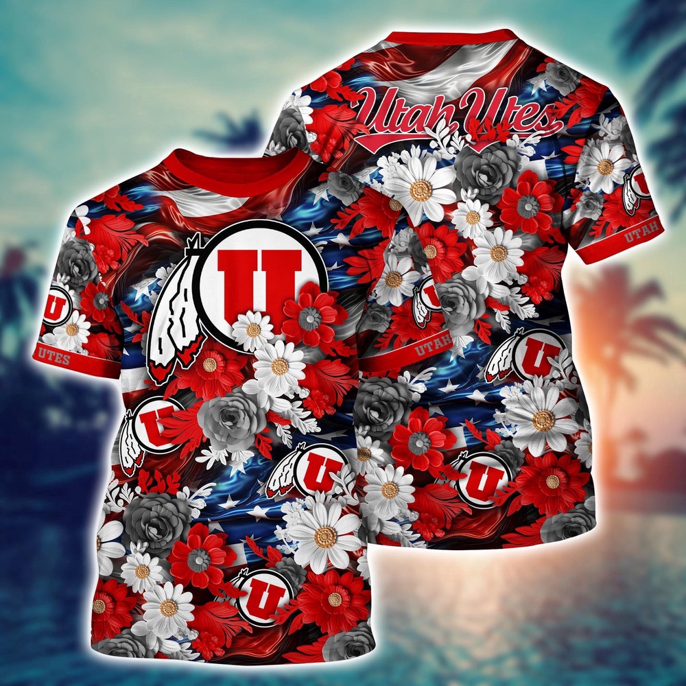 NCAA Utah Utes 3D T-Shirt Fashionable Glamour For Fans NCAA Utah Utes 3D T-Shirt Fashionable Glamour For Fans