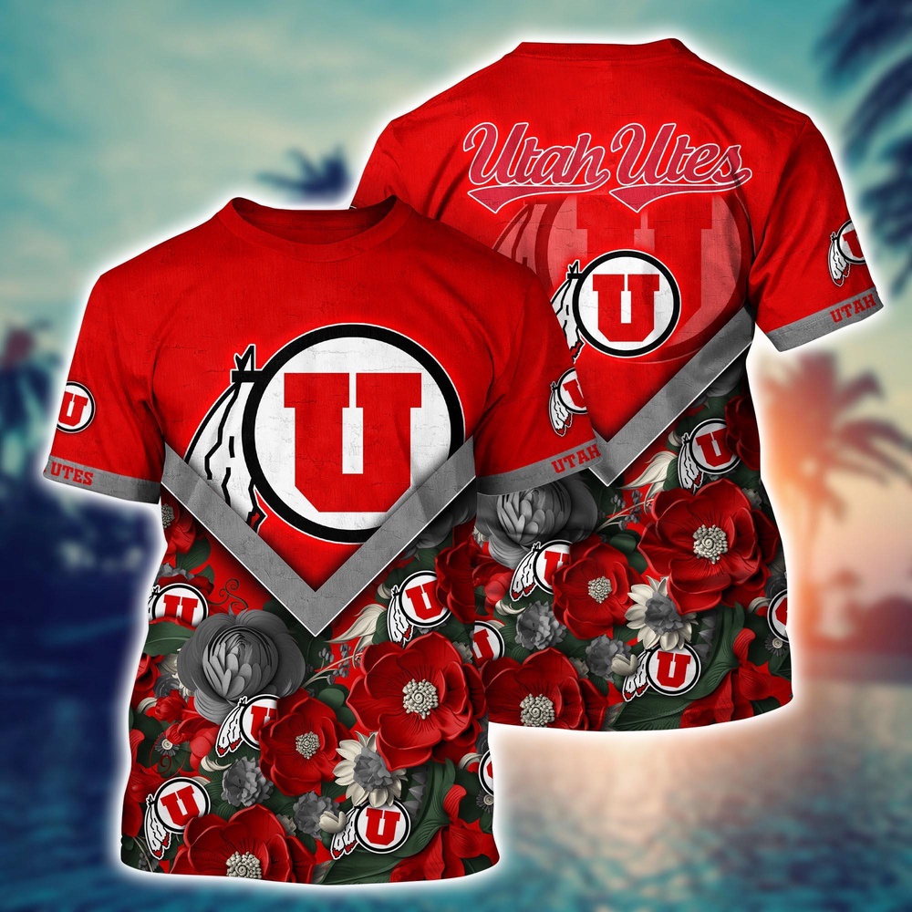 NCAA Utah Utes 3D T-Shirt Signature Elegance Threads For Sports Fans NCAA Utah Utes 3D T-Shirt Signature Elegance Threads For Sports Fans