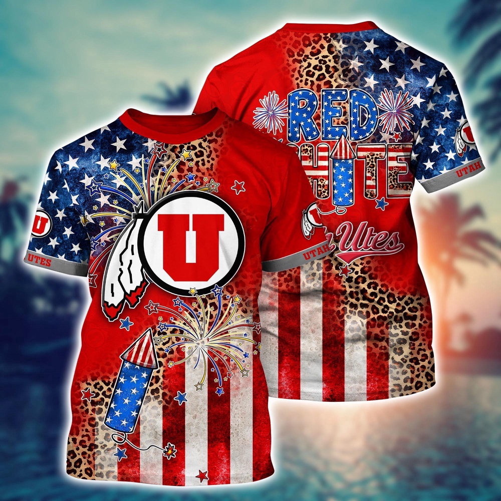 NCAA Utah Utes 3D T-Shirt Sleek Layers Elegance For Fans NCAA Utah Utes 3D T-Shirt Sleek Layers Elegance For Fans