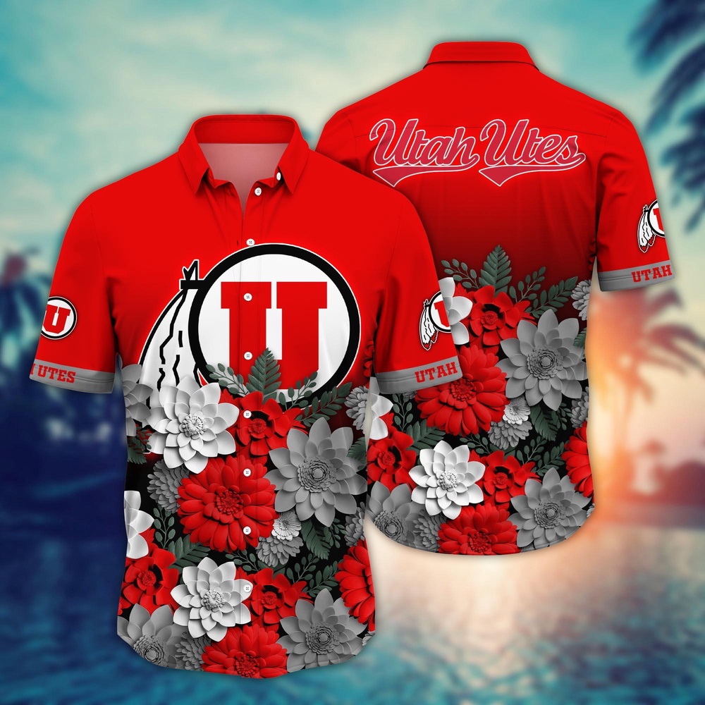 NCAA Utah Utes Hawaiian Shirt Spectacle Swing For Fans NCAA Utah Utes Hawaiian Shirt Spectacle Swing For Fans