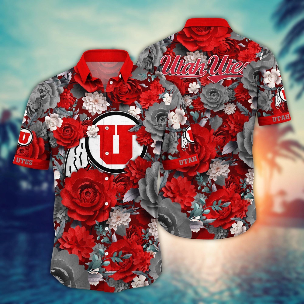NCAA Utah Utes Hawaiian Shirt Sway in Style For Fans NCAA Utah Utes Hawaiian Shirt Sway in Style For Fans