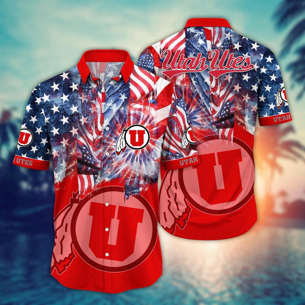 NCAA Utah Utes Hawaiian Shirt Winning Waves Gift For Fans NCAA Utah Utes Hawaiian Shirt Winning Waves Gift For Fans