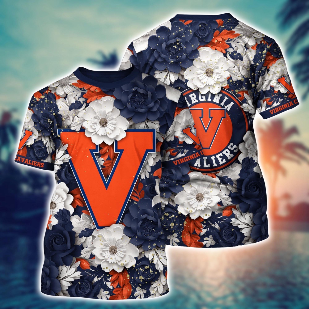 NCAA Virginia Cavaliers 3D T-Shirt Elegance In Style For Sports Fans NCAA Virginia Cavaliers 3D T-Shirt Elegance In Style For Sports Fans