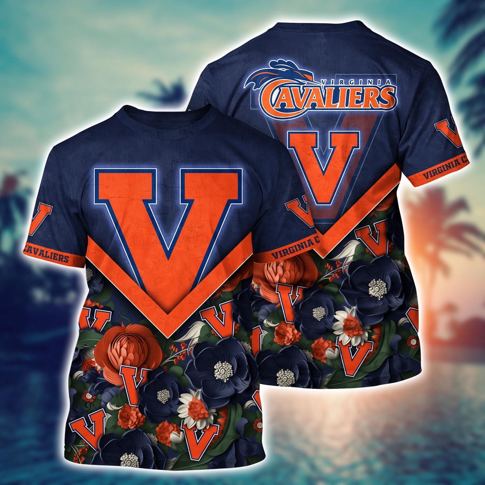 NCAA Virginia Cavaliers 3D T-Shirt Sporty Elegance Bliss For Sports Fans NCAA Virginia Cavaliers 3D T-Shirt Sporty Elegance Bliss For Sports Fans