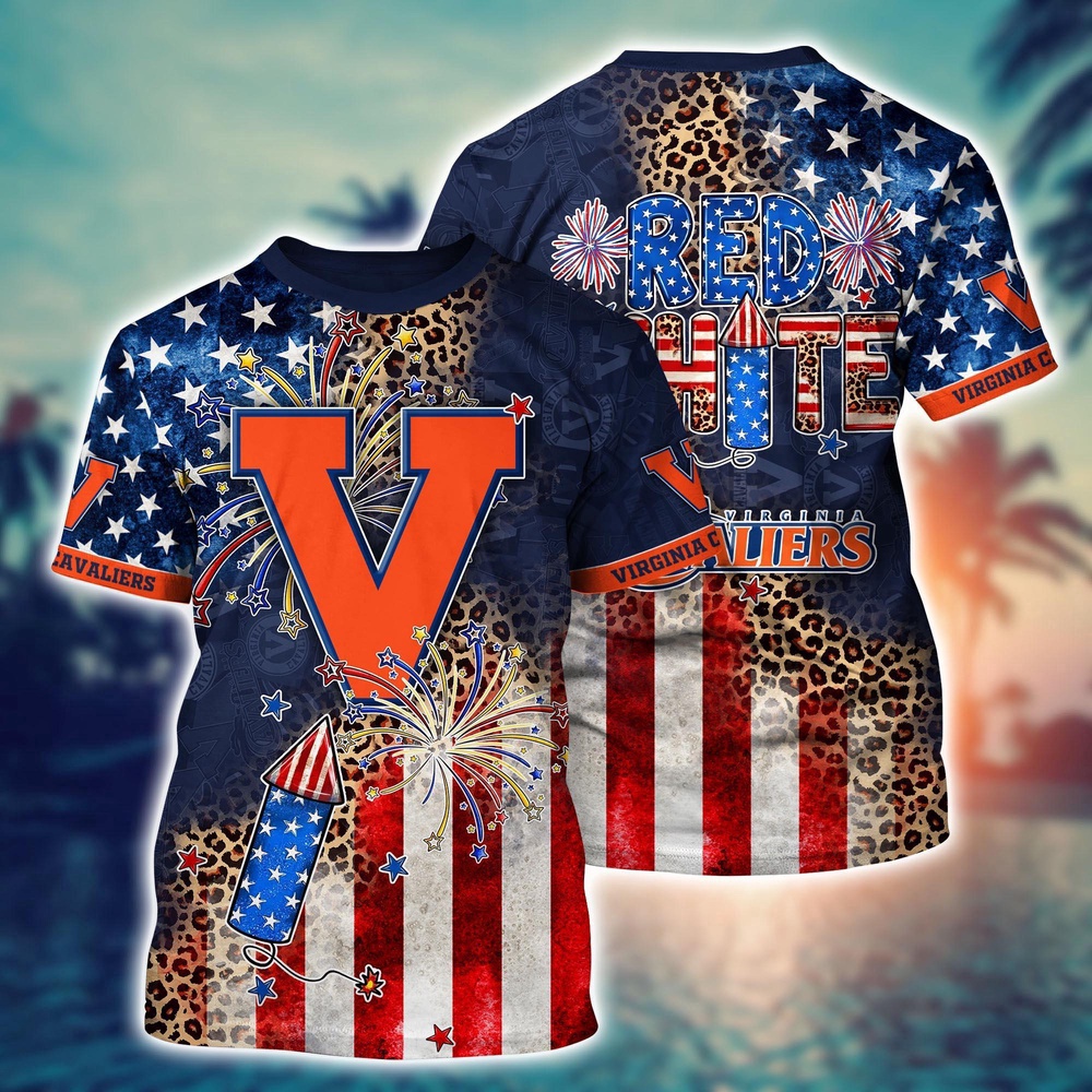NCAA Virginia Cavaliers 3D T-Shirt Vogue Bliss For Fans NCAA Virginia Cavaliers 3D T-Shirt Vogue Bliss For Fans