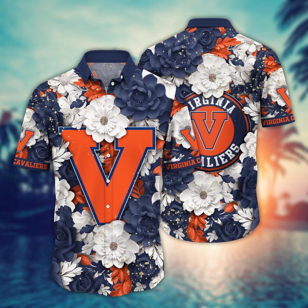 NCAA Virginia Cavaliers Hawaiian Shirt Floral Finesse Aloha Extravaganza For Fans NCAA Virginia Cavaliers Hawaiian Shirt Floral Finesse Aloha Extravaganza For Fans