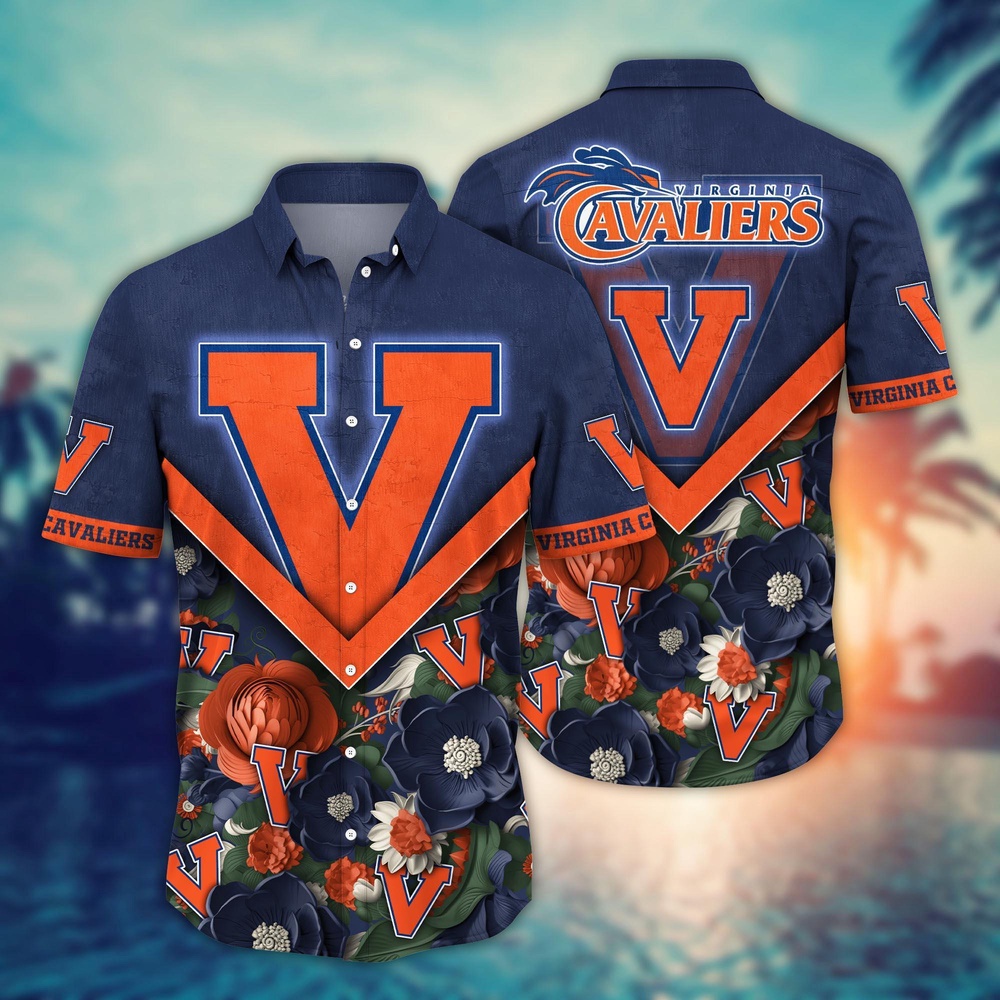 NCAA Virginia Cavaliers Hawaiian Shirt Floral Fusion Aloha Bliss For Fans NCAA Virginia Cavaliers Hawaiian Shirt Floral Fusion Aloha Bliss For Fans